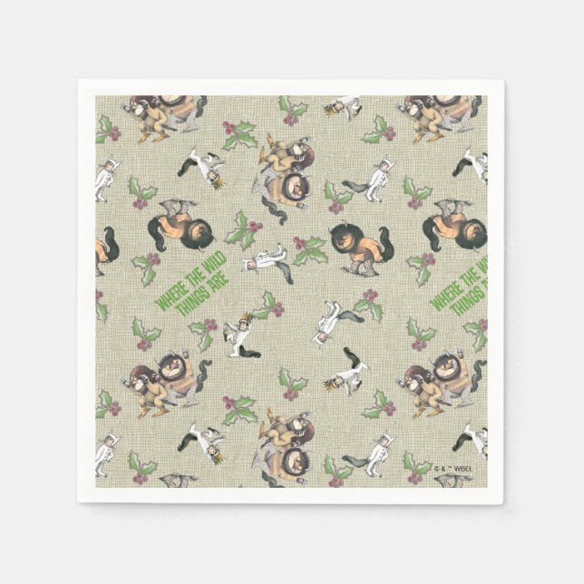 Serviette En Papier Wild Rumpus Motif de vacances (Devant)