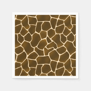 Serviette En Papier Wild Safari Natural Giraffe Imprimer