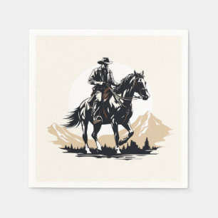 Serviette En Papier Wild West Cowboy