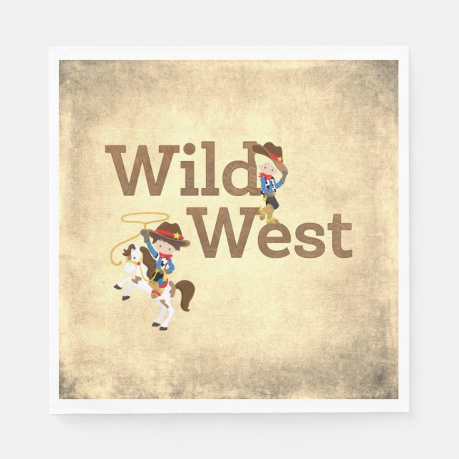 Serviette En Papier Wild West Cowpoke Rodeo Party Papier Napkin (Devant)