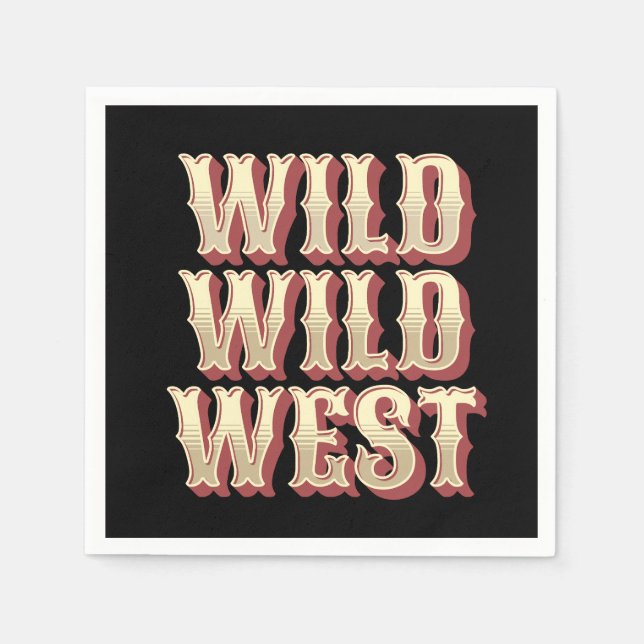 Serviette En Papier Wild Wild West (Devant)