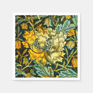 Serviette En Papier William Morris Antique Honeysuckle Motif Floral