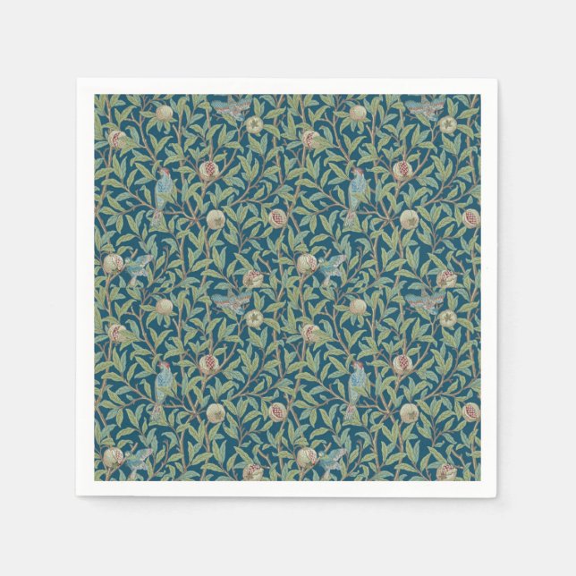 Serviette En Papier William Morris "Bird and Pomegranate" (Devant)