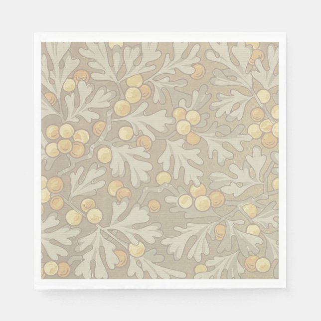 Serviette En Papier William Morris Chêne et papier d'maïs (Devant)