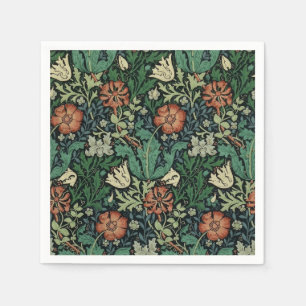 Serviette En Papier William Morris Compton Floral Art Nouveau Motif