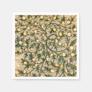 Serviette En Papier William Morris Floral Fruit Jardin Fleur Classique