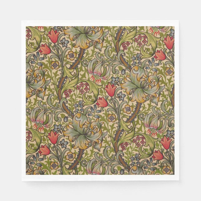 Serviette En Papier William Morris Golden Lily (Devant)