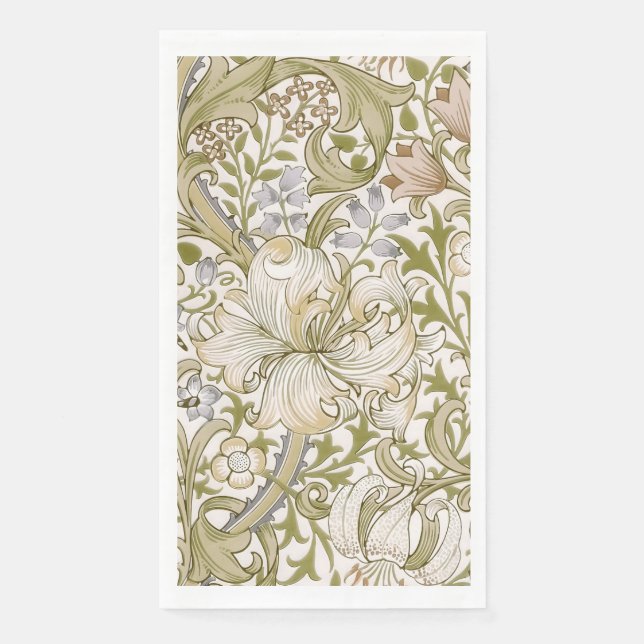 Serviette En Papier William Morris Golden Lily Garden Flower Classic (Devant)
