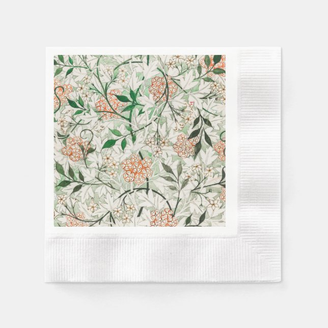 Serviette En Papier William Morris Jasmine Garden Flower Classic (Devant)