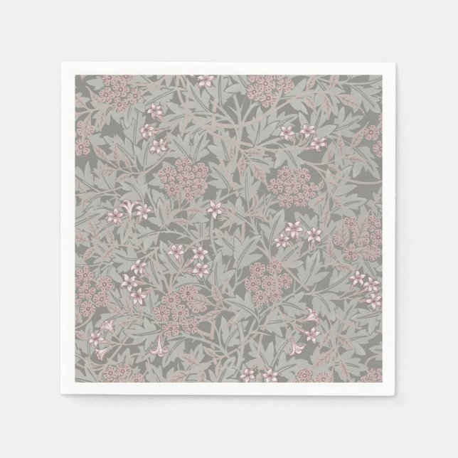 Serviette En Papier William Morris Jasmine Motif de fleurs (Devant)