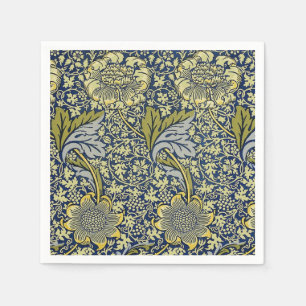 Serviette En Papier William Morris Kennet Fond d'écran Floral Bleu
