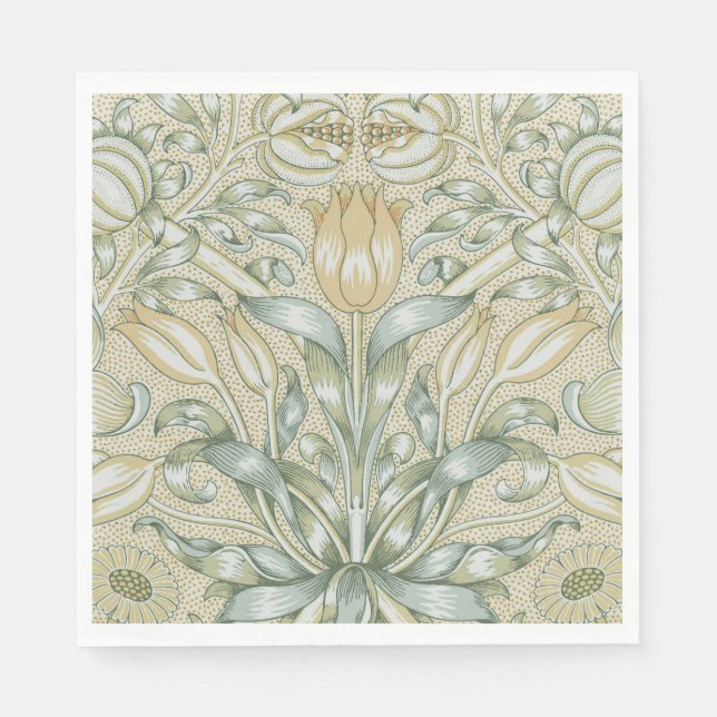 Serviette En Papier William Morris Lily et de la grenade classique (Devant)
