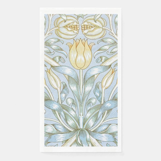 Serviette En Papier William Morris Lily et Motif de grenade (Devant)
