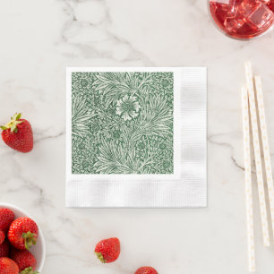 Serviette En Papier william morris marigold vert floral fleur