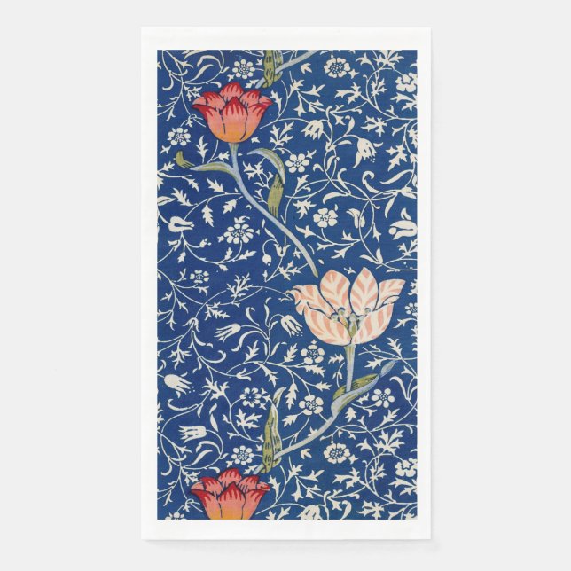 Serviette En Papier William Morris Medway Floral bleu (Devant)