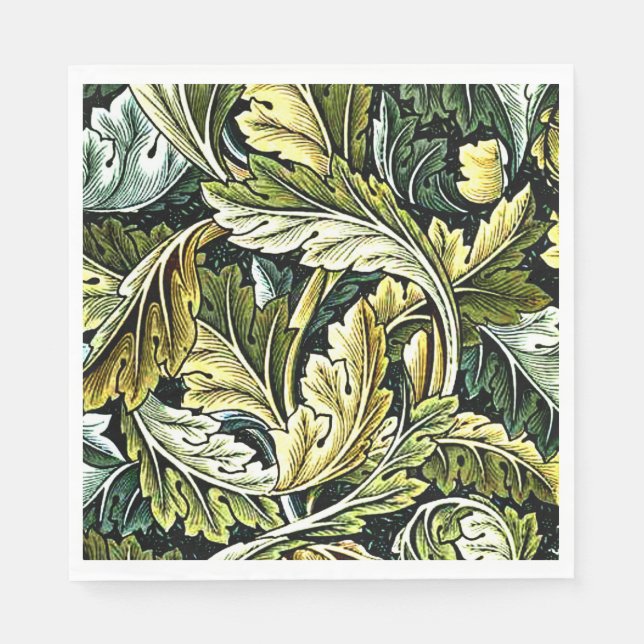 Serviette En Papier William Morris - motif Acanthus, (Devant)