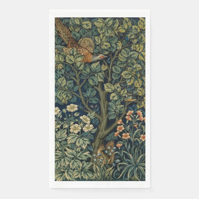 Serviette En Papier William Morris Pheasier Bois Bois (Devant)