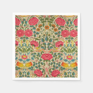 Serviette En Papier William Morris Rose Floral Chintz rose