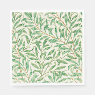 Serviette En Papier William Morris. Saumon. Verdure vintage