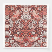 William Morris Strawberry Thief Oiseau en Terracot