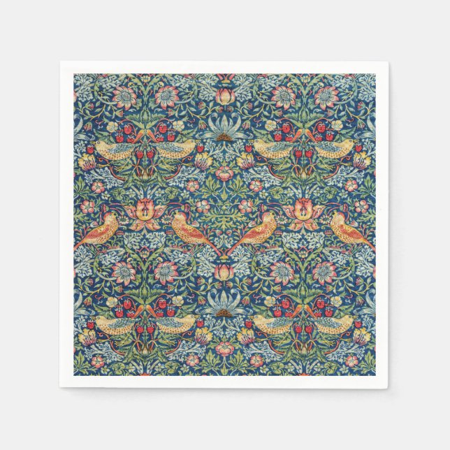 Serviette En Papier William Morris - Thief aux fraises (Devant)