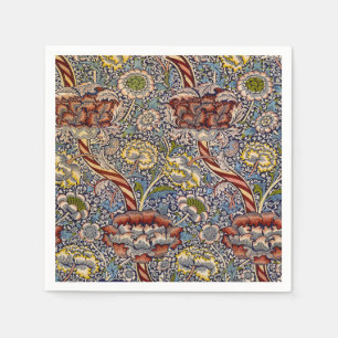 Serviette En Papier William Morris Wandle Bleu Nuit Floral Art