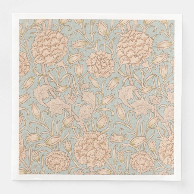 Serviette En Papier William Morris Wild Tulip Fleur Design Floral (Devant)