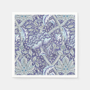 Serviette En Papier William Morris Windrush fleurs bleues
