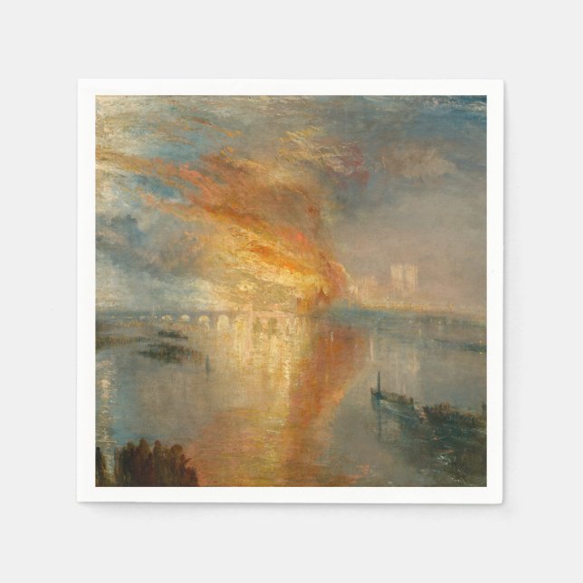 Serviette En Papier William Turner - L'incendie du Parlement (Devant)