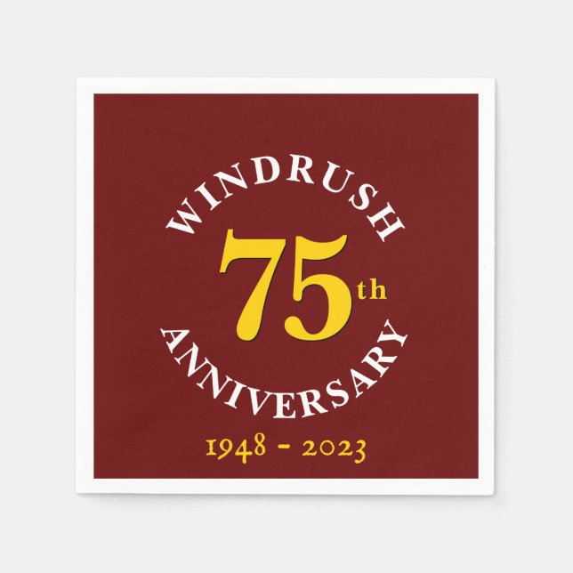 Serviette En Papier Windrush Génération 75e Anniversaire Papier (Devant)