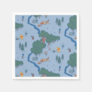 Serviette En Papier Winnie le Baby shower de l'Ourson - Cent Acre Bois