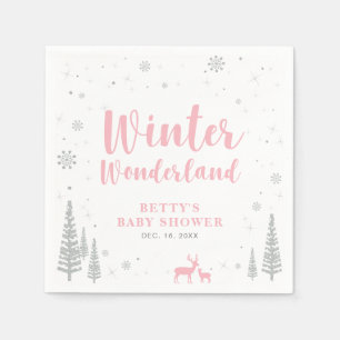Serviette En Papier Winter Wonderland Baby shower neige papier Napkin