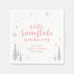 Serviette En Papier Winter Wonderland Baby shower neige papier Napkin