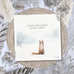 Serviette En Papier Winter Woodland Scène Fox Noël Fêtes