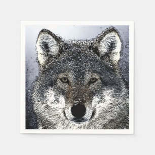Serviette En Papier Wolf Eyes