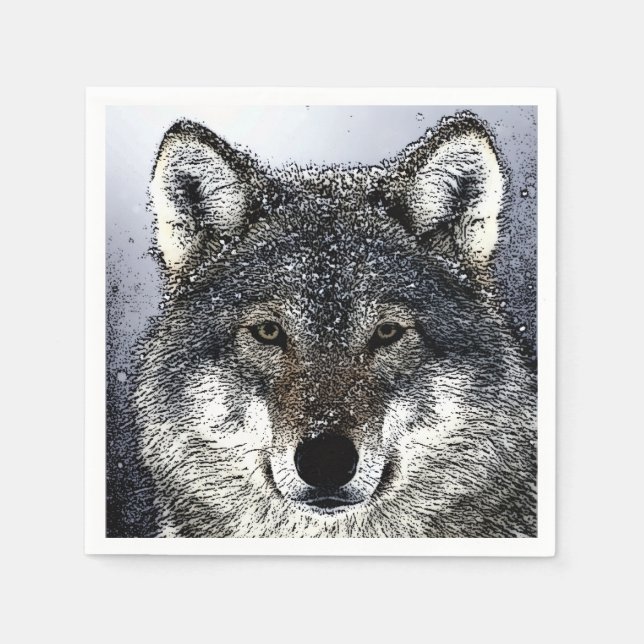 Serviette En Papier Wolf Eyes (Devant)