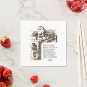 Serviette En Papier Wonderland Alice Humpty Dumpty Conversation Citati