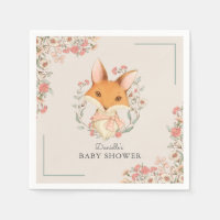 Woodland Fox mignonne Baby shower pour fille