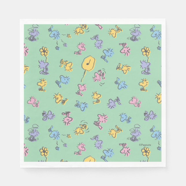 Serviette En Papier Woodstock Sugar Pop Art Pattern (Devant)