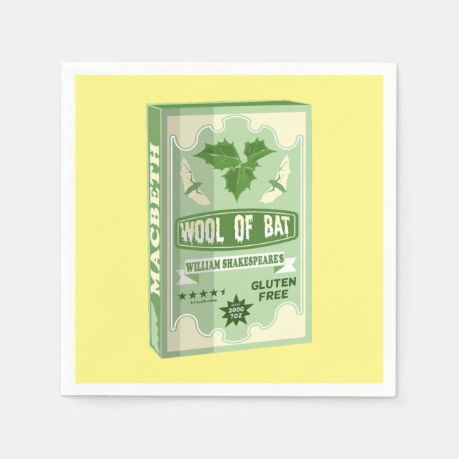 SERVIETTE EN PAPIER WOOL OF BAT MACBETH WITCHES (Devant)
