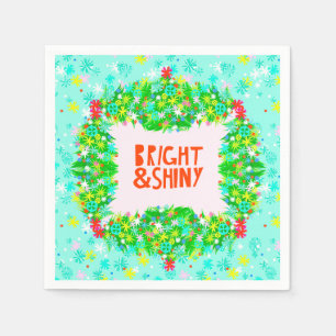 Serviette En Papier Wreath brillante et brillante