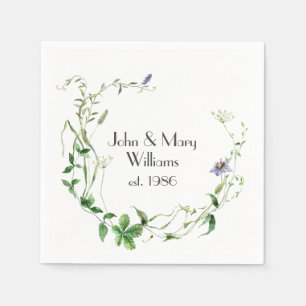 Serviette En Papier Wreath Fleur sauvage