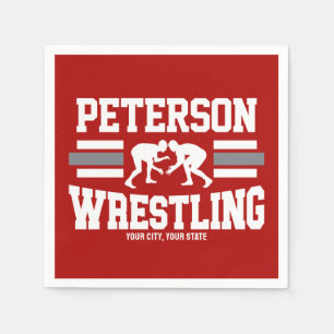 Serviette En Papier Wrestler AJOUTER LE NOM École Athlète Équipe de lu