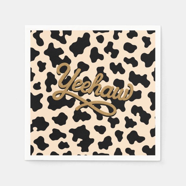 Serviette En Papier Yeehaw Adventure in the Wild West Rodeo Anniversai (Devant)