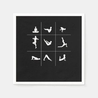 Serviette En Papier Yoga Asana Bouddhisme Méditation Spirituel Zen Cad