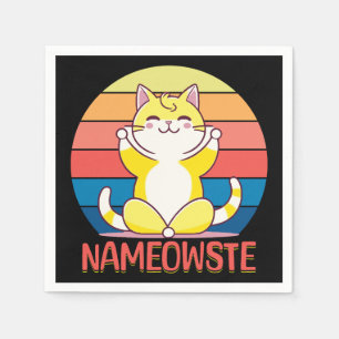 Serviette En Papier Yoga cat