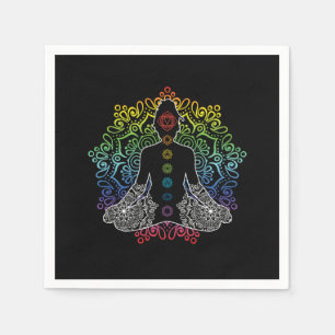Serviette En Papier Yoga Chakra Zen Asana méditation Bouddhisme Cadeau