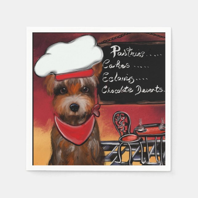 SERVIETTE EN PAPIER YORKIE (Devant)