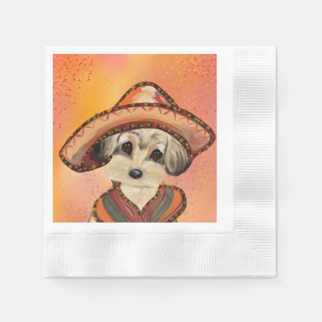 SERVIETTE EN PAPIER YORKIE POO (Devant)
