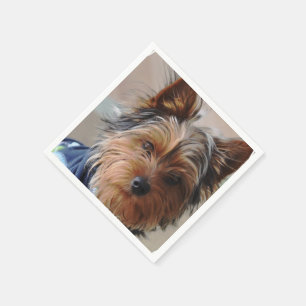 Serviette En Papier Yorkshire Terrier